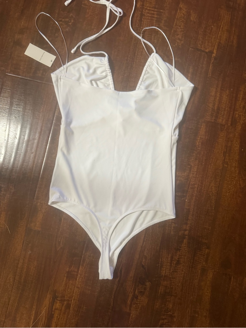 Abercrombie & Fitch White Kids One-Piece Swimsuit with Adjustable Straps